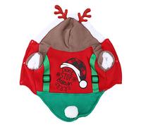Dog Christmas Costume | Cute Deer Outfit for Small & Medium Dogs | Warm Winter Pet Clothes with Antlers | Soft Polyester Holiday Apparel (S)