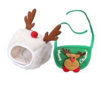 Dog Christmas Costume, Funny Cute Festive Pet Hat and Bandana Apparel for Holiday Photoshoots, Christmas Puppy Costumes for Gathering Party Photo Props Family Celebration and Seasonal Occasions