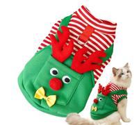 Dog Christmas Costume - Holiday Pet Outfit for Small Medium Dogs | Soft Fabric with Adjustable Straps, Adorable Santa Design for Festive Family Photos and Parties Festive Santa Design 11.81 in