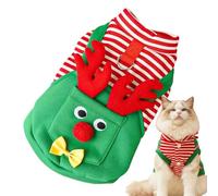 Dog Christmas Costume - Reindeer Pet Outfit for Dogs and Cats | Festive Dress Up Apparel for Party Gathering Holiday Photos | Comfortable Wear for Outdoor Walking Festival Events