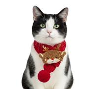 Dog Christmas Scarf - Knitted Holiday Neck Warmer Festive Outings | Soft Seasonal Bandana with Fit, Cheerful Pet Accessory for Holiday Parties Outdoor Walking Winter Festivals Celebration Moments