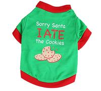 Dog Christmas Shirt | 2 Leg Pullover Design for Easy Use | Plush Pet Apparel for Holiday Parties/Daily Walks/Festive Photos | Cute Puppy Clothing with Splicing Pattern (L)