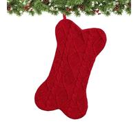Dog Christmas Stockings | Pet Holiday Stockings | Knitted Dog Stockings, Dog Snack Storage Holiday Dog Stockings Bone Shape Decor Pet Christmas Decor Knitting Pet Stockings