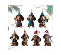 Dog Christmas Tree Hangings Ornaments-7pcs Dachshunds Dog Christmas Tree Ornament Christmas Tree Pendants Hanging Pendants
