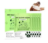 Dog Cleaning Gloves Wipes, Disposable Pets Grooming Wipes, Pet Wash Free Gloves, Clean Dirt and Odours From Cats And Dogs Without Bathing Them, For Face, Ear, Eye, Paws Cleaning (5Pairs)
