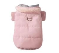 Dog Clothes, Dog Coat with Rope Ring, Dog Thermal Winter Coat with Rope Ring, Pink Dog Winter Coat, Winter Dog Coat, Warm Cold Weather Coat Double-Sided Wear Pet Clothes for Outdoor