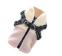 Dog Clothes, Fleece Lined Pet Clothes with Harness | Back Opening Dog Cold Weather Coats,for Small Medium Pet Outdoor Sports Walking Hiking Park