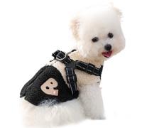 Dog Coat - Windproof Warm Fleece Lined Vest with Harness - Back Opening Dog Cold Weather Coats,for Small Medium Pet Outdoor Sports Walking Hiking Park