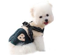 Dog Coat - Windproof Warm Fleece Lined Vest with Harness - Back Opening Dog Cold Weather Coats,for Small Medium Pet Outdoor Sports Walking Hiking Park