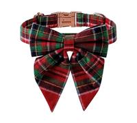 Dog Collar, Bow Tie, Adjustable Neckband, Polyester Cotton, Stylish Fit, Holiday Design, Accessory, Lightweight Build, Multiple Sizes, for Small Medium Large Breeds, Daily Walks