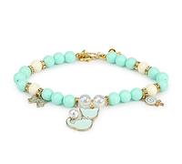 Dog Collar Flower Teddy Dog Collars Artificial Rhinestone Pet Necklace Collar for Cats Small Dogs Necklace (Green Small)