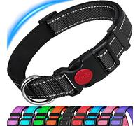 Dog Collar, Reflective Adjustable Basic Dog Collar with Soft Neoprene Padding, Durable Nylon Pet Collars for Puppy Small Medium Large Dogs