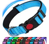 Dog Collar, Reflective Adjustable Basic Dog Collar with Soft Neoprene Padding, Durable Nylon Pet Collars for Puppy Small Medium Large Dogs
