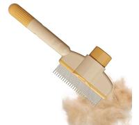 Dog Comb - Hair Removal Self-Cleaning Brush | Multifunctional Dog Comb Grooming Tool | Pet Detangling Self-Cleaning Brush For Shedding Hair Cleaning Portable Design For Indoor Puppy Kitten Bath