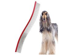 Dog Comb, Pet Grooming Hair Removal Curved Comb, Sturdy Metal Teeth for Dogs and Cats, Effective Knot, Mat, and Remover, Ideal for Home Groomings and Coat Maintenance