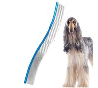 Dog Comb, Pet Grooming Hair Removal Curved Comb, Sturdy Metal Teeth for Dogs and Cats, Effective Knot, Mat, and Remover, Ideal for Home Groomings and Coat Maintenance