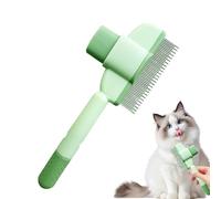 Dog Comb, Pet Hair Removal Comb, Shedding Undercoat Cleaner, Sturdy Build, Release Button Animal Grooming Brush for Long Short Haired Dogs, Cats Good Care, Green, 20x8x2cm