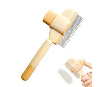 Dog Comb | Pet Hair Removal Comb with Release Button | Undercoat Grooming Tool for Dogs, Pet Hair Grooming Brush for Long and Short Haired Dogs or Cats