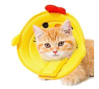 Dog Cone Collar, Cat Neck Wound Protector, Soft Pet Recovery Cone to Prevent Licking Biting, Adjustable Neck Cover for Small Pets, Puppies, Kittens, Animals Healing After Surgerys, 25x25x13cm Yellow
