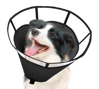 Dog Cone Collar, Comfortable Adjustable Neck Cone, Wound Care Visible Wrap