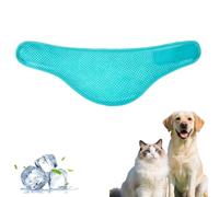 Dog Cooling Collar Bandana, Instant Ice Chill Breathable Mesh Scarf for Medium Dogs, Reusable Heatstroke Prevention Summer Cooler for Walking Hiking Camping Outdoor Activities (Green,L(40-50cm))