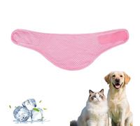 Dog Cooling Collar Bandana, Instant Ice Chill Breathable Mesh Scarf for Medium Dogs, Reusable Heatstroke Prevention Summer Cooler for Walking Hiking Camping Outdoor Activities (Pink,S(19-30cm))