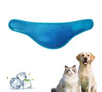 Dog Cooling Collar Bandana, Instant Ice Chill Breathable Mesh Scarf for Medium Dogs, Reusable Heatstroke Prevention Summer Cooler for Walking Hiking Camping Outdoor Activities (Blue,L(40-50cm))