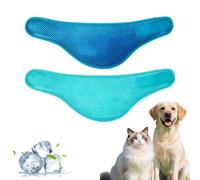 Dog Cooling Collar Bandana, Instant Ice Chill Breathable Mesh Scarf for Medium Dogs, Reusable Heatstroke Prevention Summer Cooler for Walking Hiking Camping Outdoor Activities (2pcs-A,L(40-50cm))