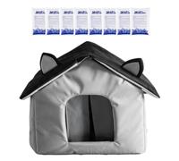 Dog Cooling House with 8 Ice Packs Waterproof Foldable Portable Bed