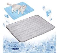 Dog Cooling Mat (4X More Effective), Dog Cooling Pad for Outside, Ice Silk Self Coolings Foldable Pad, Summer Ice Silk Dog Cooling Pad for Indoor or Outdoor, Anti Slip Pet Soft Pad (Gray,XX-Large)