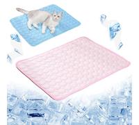 Dog Cooling Mat (4X More Effective), Dog Cooling Pad for Outside, Ice Silk Self Coolings Foldable Pad, Summer Ice Silk Dog Cooling Pad for Indoor or Outdoor, Anti Slip Pet Soft Pad (Pink,XX-Large)