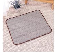 Dog Cooling Mat 4x More Effective,Foldable Portable Ice Silk Pet Cool Sleeping Mat,Indoor Outdoor Self Comfortable Blanket Dogs Pad,Washable,for Cats,Kennels,Crates and Beds (Brown, XL:100*75cm)