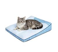 Dog Cooling Mat Bed - Polyester Material Washable 80x64x13cm Breathable Non Slip Pet Bed - Summer Cooling Bean Bag Style Cushion With Joint Friendly Support - For Small Medium And Large Dogs Cats