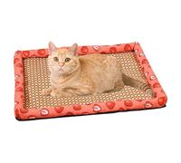 Dog Cooling Mat, High Heat Resistant Cooling Pad, Rattan Square Nest Design, Washable Bed 19,6 x 15,7 in for Crate Training, Camping Trips and Hot Weather Relief