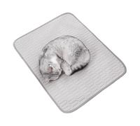 Dog Cooling Mat, Ice Silk Pet Cushion, Portable Breathable Design, Heat-Relief Sleeping Pad, Ideal for Living Room, Bedroom, Patio, Backyard, Senior Cat, Blue and Gray