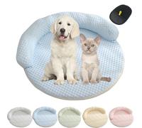 Dog Cooling Mat, Ice Silk Puppy Cold Pad, Washable Anti Slip Cat Cool Down Cushion, Enhance Cool Experience, Veterinary Recovery Mats for Summer, Backyard, Garden, Travel, Picnic (Blue)