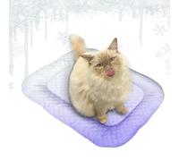 Dog Cooling Mat, Pet Sleeping Ice Silk Pad, Heat Disipation Puppy Sleeping Accessories for Cage Floor, Sofa, Interior, Room, Home Outdoor, 15,7 x 11,8 x 2,4 pulgadas, Yellow, púrpura