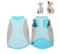Dog Cooling Vest, Breathable Mesh Summer Cooling Coat for Small Medium Large Dogs, Lightweight Sleeveless Cooling Shirt for Walking Hiking Travel (Ice Blue,M)