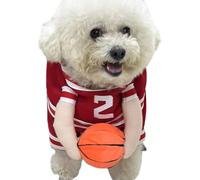 Dog Costume - Basketball Sports Cloth, Funny Pet Halloween, Dress Up Animal Apparel, Graphic Jersey Print, Holiday Party Category, Orange Small Size For Dog