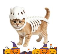 Dog Costume Funny Dinosaur Skeleton - Hooded Puppy Dress Up Outfit | | Soft Warm Fleece Pet Clothes Apparel Jumpsuit Coat Warm Outfit For Small Medium Dogs Cats Halloween Cosplay Party
