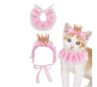 Dog Costume with Hat - Bandana Princess Lace Breathable Clothes