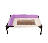 Dog Cot Raised, Cooling Mesh Pet Sleeping System, Dog Cot for Puppy Use, Portable Medium Size Fit, Easy Fold Travel Rest Accessory, Home Balcony Garden Outdoor Comfort Solution
