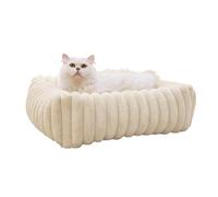 Dog Couch Bed, Plush Cat Sofa, Soft Washable Pet Cushion, Cozy Raised Edge Design, Lightweight Travel Ready Mat, Great for Car Apartment Floor Patio Camping Daily Use 23.62x19.69x6.69 Inches