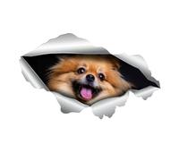 Dog Crack Car Sticker, Funny Bulldog 3D Vinyl Decal For Cars, Ŵindows, Door | Funny Dog Crack Design, Vinyl Sticker, Smooth Suřface Application, 6.7 Or 11.8 Inch Options, Easy To Apply
