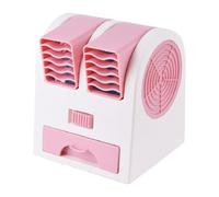 Dog Crate Fan, Small Kennel Fan, Battery-Operated Low Noise Cooling, Compact Pet Ventilation for Travel Balcony Bedroom Camping, 5.35x4.65x4.33 Inches, Green Pink Blue, 1 Piece
