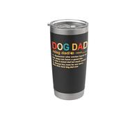Dog Dad Definition Best Dogs For Daddy Funny Fathers Day Vaso térmico de acero inoxidable de doble pared