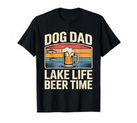 Dog Dad Lake Life Beer Time Pesca Fin de Semana Camiseta