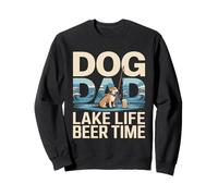 Dog Dad Lake Life Beer Time Pesca Fin de Semana Sudadera