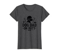 Dog Dad On Duty: Orgulloso Padre de Mascotas Camiseta, Mujer, Jaspeado Oscuro, 3XL