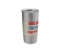 Dog Dad The Man The Myth The Snack Dealer Bandera estadounidense Vaso térmico de acero inoxidable de doble pared